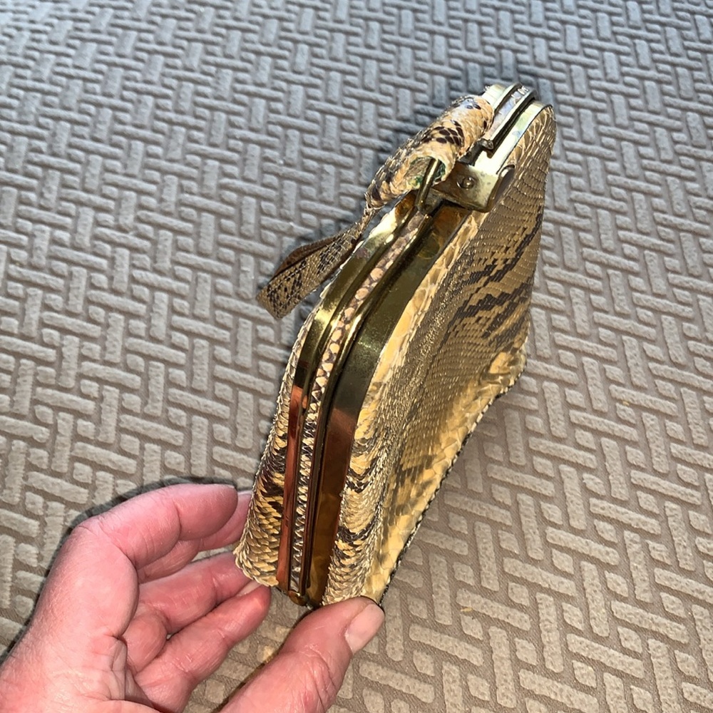 Vintage Python Evening Wristlet - Picture 4 of 7